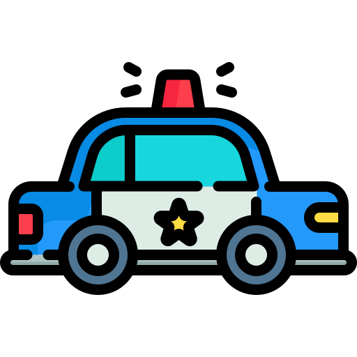 Coche de policía icono gratis