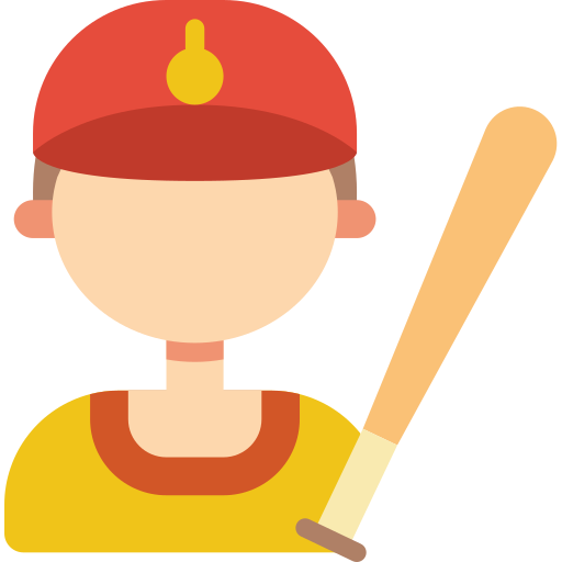 Jugador de béisbol icono gratis