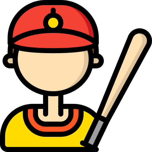 Jugador de béisbol icono gratis