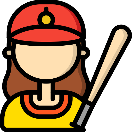 Jugador de béisbol icono gratis