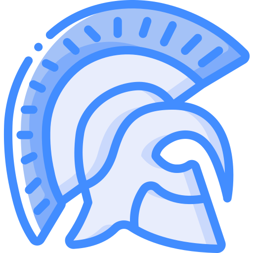 blue trojan head logo