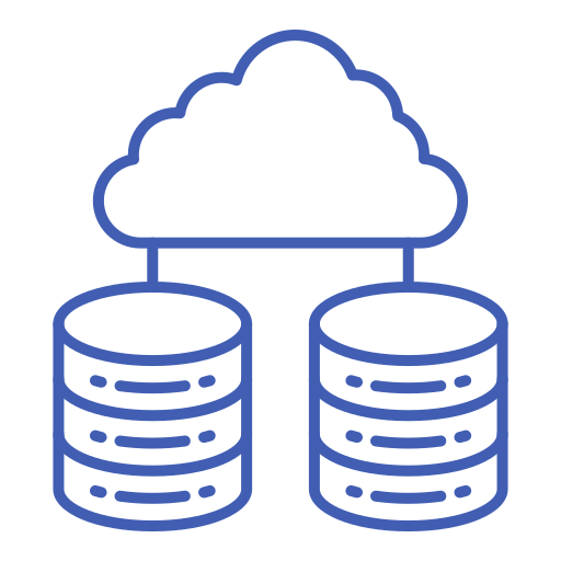 base de datos en la nube icono gratis