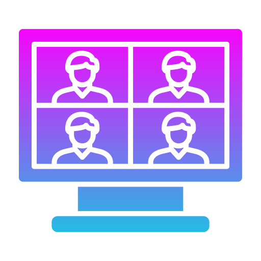 reunión en línea icono gratis