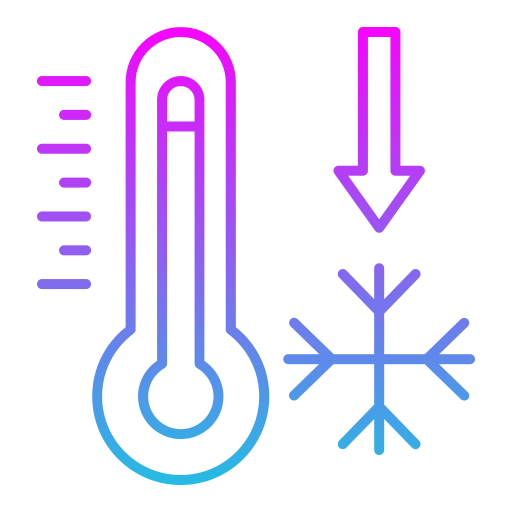 baja temperatura icono gratis