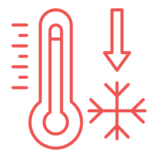 baja temperatura icono gratis