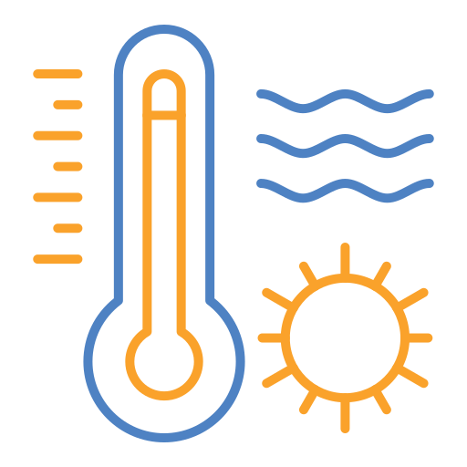 ola de calor icono gratis