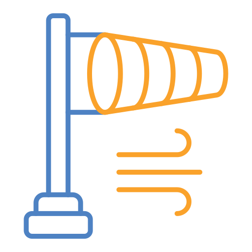 dirección del viento icono gratis