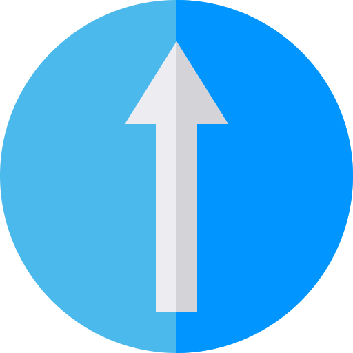 Ahead only Basic Straight Flat icon