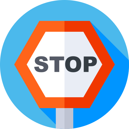 Stop Flat Circular Flat Icon