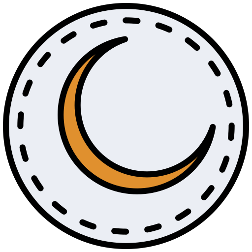 luna creciente icono gratis