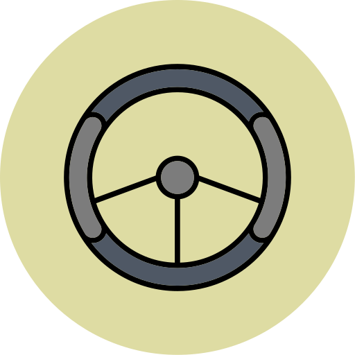 Steering wheel free icon