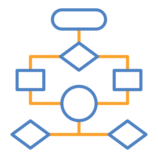 diagrama de flujo icono gratis