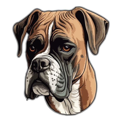 perro boxer icono gratis