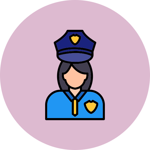 mujer policía icono gratis