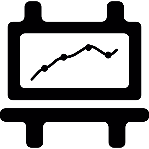 estadísticas de presentación de gráficos icono gratis