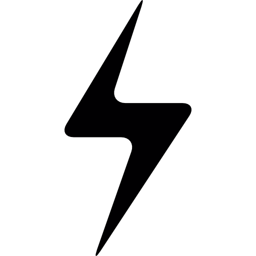 Free Icon | Black lightning bolt symbol