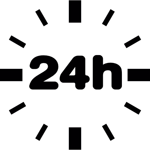 24 hour clock free icon