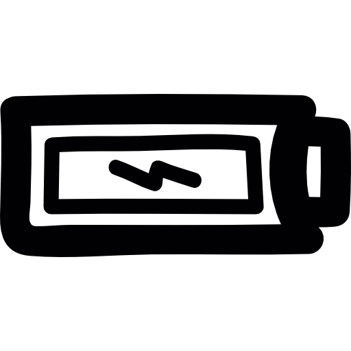 dibujar el estado de carga de la batería icono gratis