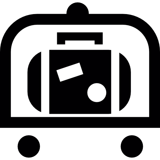 hotelwagen mit gepäck im inneren kostenlos Icon