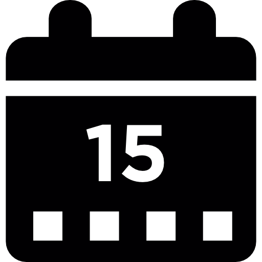 kalendertag fünfzehn kostenlos Icon