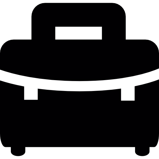 maletín negro cerrado icono gratis