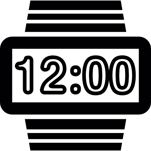 Striped wristwatch free icon