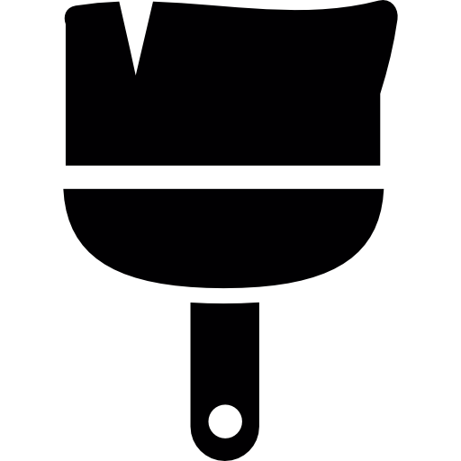 Кисть инструмент черная форма бесплатно иконка