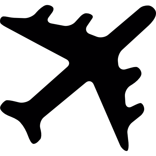 avión negro icono gratis