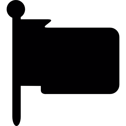 schwarze gefaltete flagge kostenlos Icon