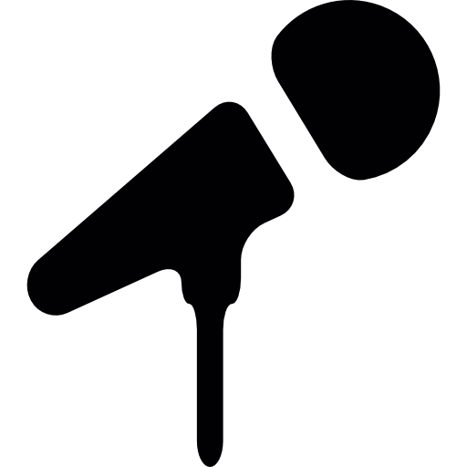 microfone no suporte grátis ícone