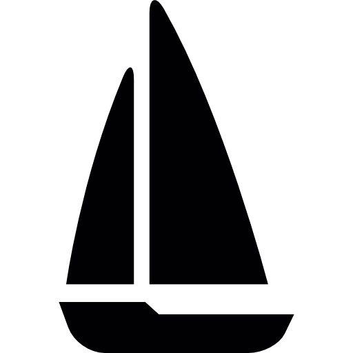 schwarzes segelboot kostenlos Icon