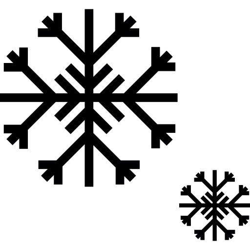 zwei schneeflocken kostenlos Icon