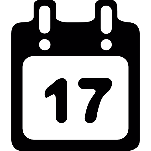 calendario del día 17 icono gratis