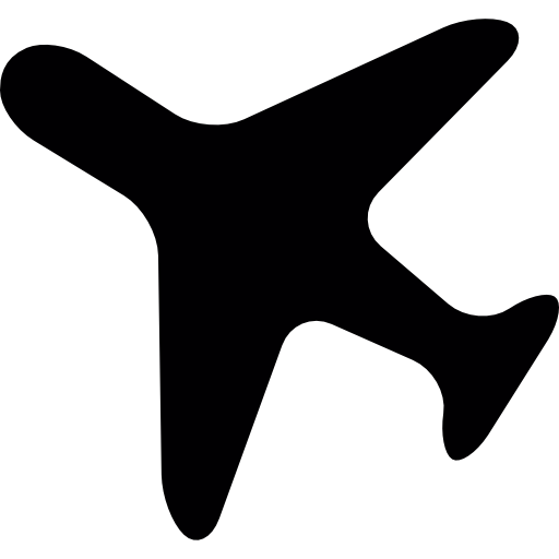 avião voltado para a esquerda grátis ícone