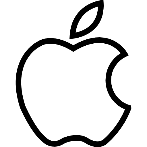 White apple icon - Free white site logo icons