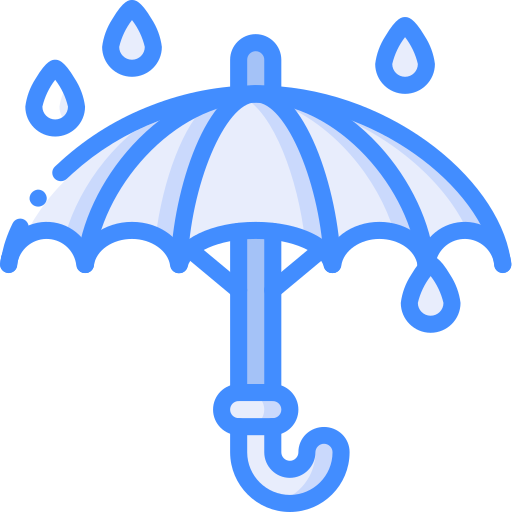 Umbrella Basic Miscellany Blue icon