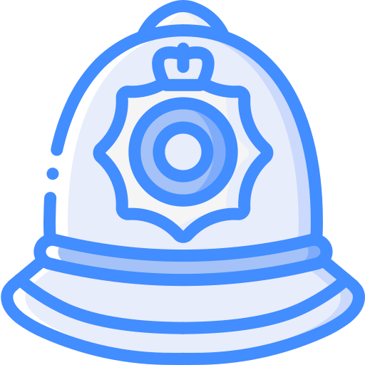 Sombrero de la policía icono gratis