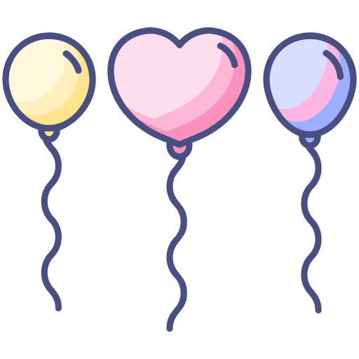 globos de corazon icono gratis