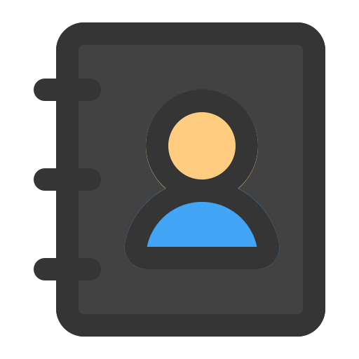 libreta de contactos icono gratis