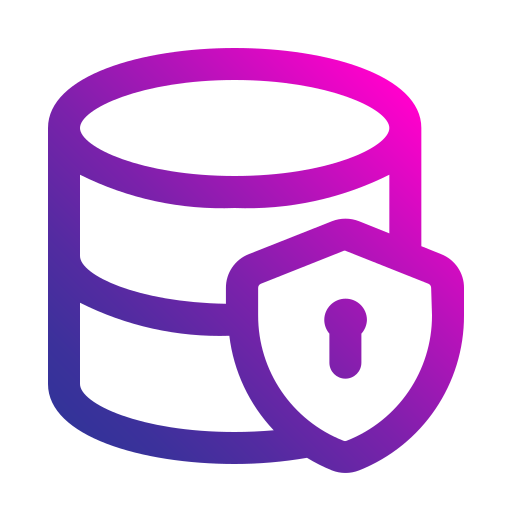 seguridad de datos icono gratis