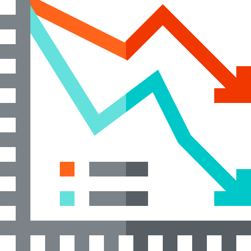 Gráfico de líneas icono gratis