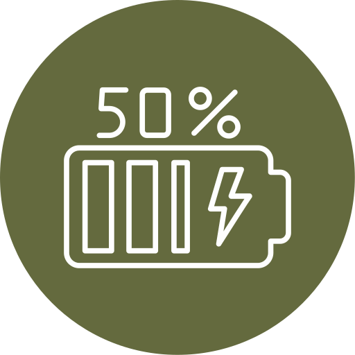 50 por ciento icono gratis