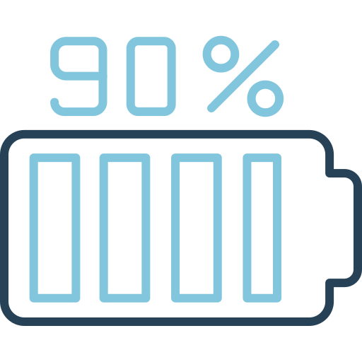 90 por ciento icono gratis