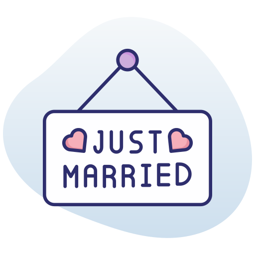 signe juste marié Icône gratuit