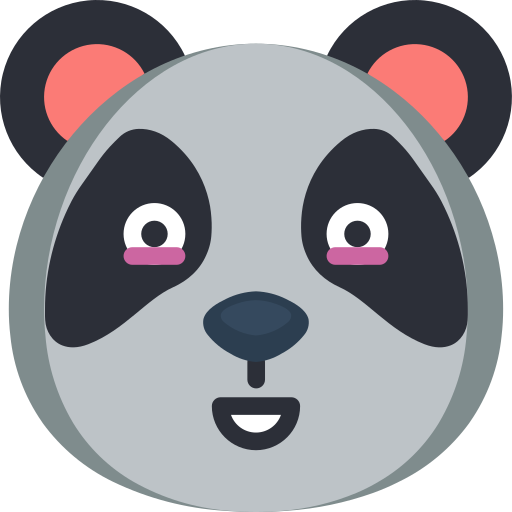 oso panda icono gratis