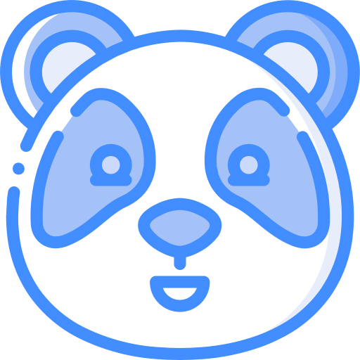 oso panda icono gratis