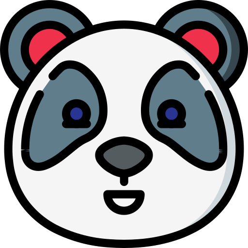 oso panda icono gratis