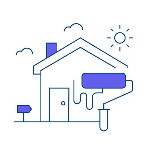 renovación de interiores icono gratis