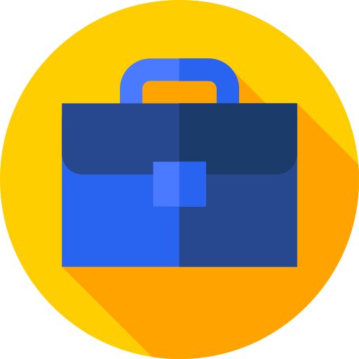 Briefcase Flat Circular Flat icon