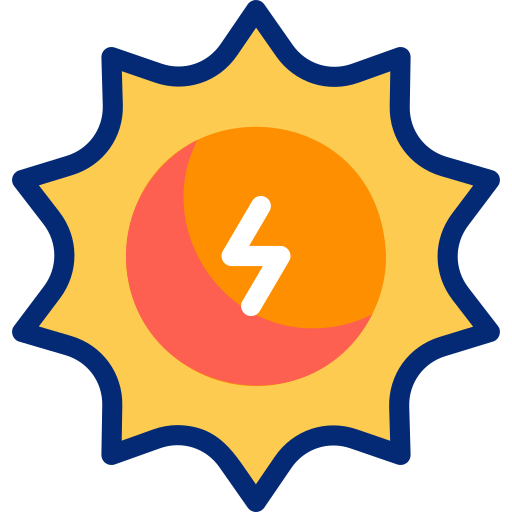 energía solar icono gratis